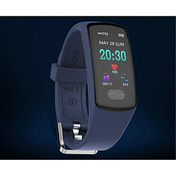 YP Select 0.96 pouces Écran couleur Pression artérielle Moniteur de fréquence cardiaque Sport Bluetooth Montre-bracelet intelligente-Bleu