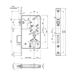 Avis Fp Serrure àm mortaise.PZD55B-0055DL-DR24x235ktgER