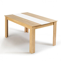 Idmarket Market Table GEORGIA - Imitation Hêtre 140 cm