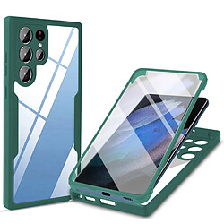 Coque en TPU + acrylique vert nuit pour votre Samsung Galaxy S22 Ultra 5G