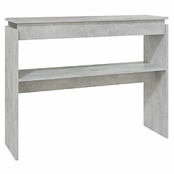 Maison Chic Table console | Meuble d'entrée | Table d'appoint Gris béton 102x30x80 cm Aggloméré -GKD34277