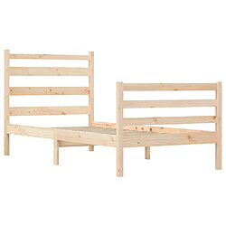 Avis vidaXL Cadre de lit sans matelas bois de pin massif 90x200 cm