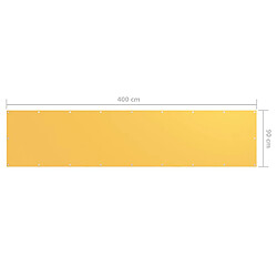 Acheter vidaXL Écran de balcon Jaune 90x400 cm Tissu Oxford