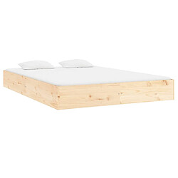 Avis vidaXL Cadre de lit sans matelas bois massif 180x200 cm