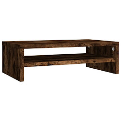 vidaXL Support de moniteur Chêne fumé 42x24x13 cm Bois d'ingénierie