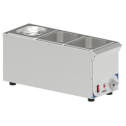 Bain Marie Professionnel Compact à Sauce 3 Bacs Gn 1/6 - Casselin