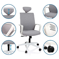 Avis Chaise de bureau / Siège pivotant MINO Tissu Gris hjh OFFICE