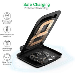 CHOETECH Chargeur Induction sans Fil Rapide, 5W/7,5W/10W convient pour une variété de modèles de téléphones mobiles Noir pas cher