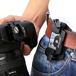 Wewoo Clip ceinture appareil photo caméra de capture en alliage d'aluminium attache rapide avec plaque