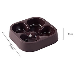 Universal Pet Slow Food Bowl aide à prolonger leur temps de manger-Marron