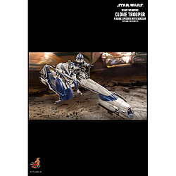 Acheter Hot Toys TMS077 - Star Wars : The Clone Wars - Heavy Weapons Clone Trooper & Barc Speeder With Sidecar