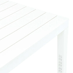 Avis vidaXL Table de jardin Blanc 78x78x72 cm Plastique