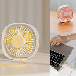 Avis Mini Ventilateur Rond de Bureau Portable Silencieux Inclinaison Réglable Personnelle USB Rotatif à 360 Degrés Rechargeable pour le Bureau à Domicile d'été