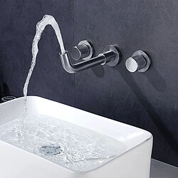 Acheter ComfortXL Robinet mural de lavabo à double commande g1/2, robinet de salle de bains avec filetage externe, chaud et froid