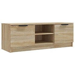 Maison Chic Meuble TV scandinave - Banc TV pour salon Chêne sonoma 102x35x36,5 cm Bois d'ingénierie -MN59641