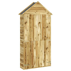 vidaXL Abri à outils de jardin 107x37x220 cm Bois de pin imprégné