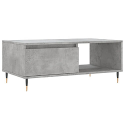 Maison Chic Table basse,Table Console Table d'appoint, Table pour salon Gris béton 90x50x36,5 cm Bois d'ingénierie -MN14686