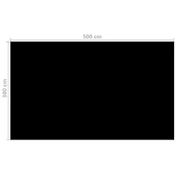 Avis vidaXL Couverture de piscine rectangulaire 500x300 cm PE Noir