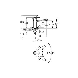 GROHE Mitigeur de cuisine Get - Chromé