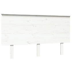 Maison Chic Tête de lit scandinave,Meuble de chambre Blanc 139x6x82,5 cm Bois massif de pin -MN46645