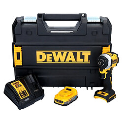 DeWalt DCF850E1T Visseuse à choc sans fil 205Nm 1/4" 18V Brushless + 1x Batterie 1,7Ah + Chargeur + Coffret TSTAK