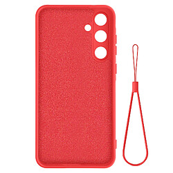 Avizar Coque pour Samsung Galaxy A55 Semi-rigide Mat Anti-traces Dragonne Rouge