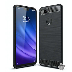 Htdmobiles Coque silicone gel carbone pour Xiaomi Mi 8 Lite + film ecran - NOIR