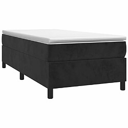 Avis Maison Chic Lit Adulte - Lit simple Lit à sommier tapissier avec matelas moelleux - Meuble de Chambre - Noir 90x200 cm Velours -MN38143