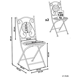 Avis Beliani Chaise de jardin CARIATI Métal Noir