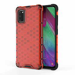 Coque en TPU modèle en nid d'abeille hybride antichoc rouge pour votre Samsung Galaxy A41 (Global Version)