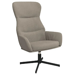 Avis Maison Chic Chaise de relaxation | Fauteuil relax avec tabouret Gris clair Velours -GKD78921