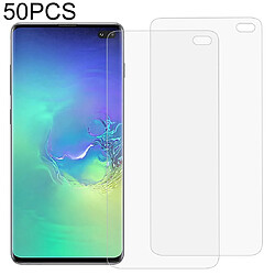 Wewoo Film protecteur d'écran 50 PCS 3D à couverture intégrale souple en PET pour Galaxy S10 +