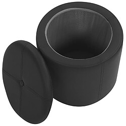 Beliani Pouf MARYLAND Noir Cuir PU pas cher