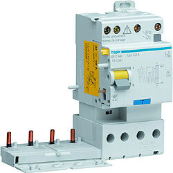 bloc différentiel - 2 sorties - 3 pôles + neutre - 25a - 30 ma - type ac - hager bdc825