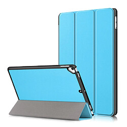 Etui en PU avec support tri-pliure bleu clair pour votre Apple iPad 10.2 (2019)