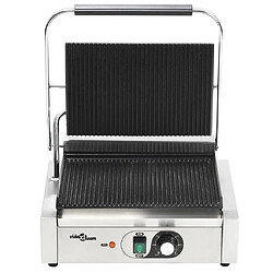 Avis vidaXL Grill rainuré pour panini 2200 W 43x30,5x20 cm