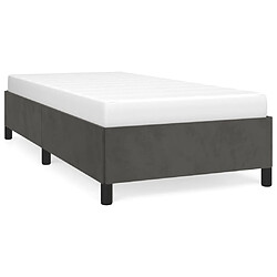 vidaXL Cadre de lit sans matelas gris foncé 90x190 cm velours