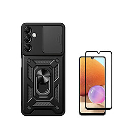 Kit Verre Trempé 5D + Étui Militaire Défendre 3x1 Phonecare pour Samsung Galaxy A15 - le noir