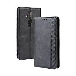 Wewoo Housse Coque Étui en cuir à boucle magnétique avec rétro pour Crazy Horse Texture horizontale Nokia X71 / 8.1 Plusavec support et emplacements cartes et cadre photo Noir