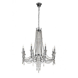 Acheter Luminaire Center Chandelier sans abats jours Armand Chrome poli 8 ampoules 115,5cm