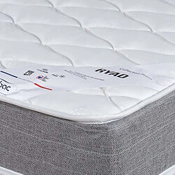 Acheter Ebac Matelas ressort + Sommier Gris clair 160x200 Ryad - Hauteur 20 cm - Soutien très ferme