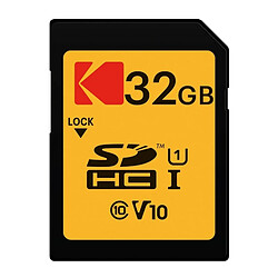 KODAK - Carte Mémoire SDHC Ultra High Speed - 32 GB - Noir