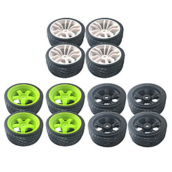 Acheter Jante De Roue De Moyeu De Coffre De Voiture 4xRC Et Pneus Universels Pour Pièces De Voiture 1/10 RC Vert