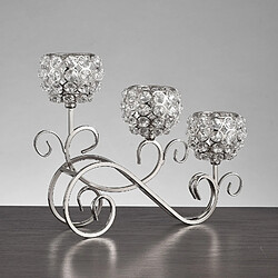 Bougeoir 3 Bras Candélabre Chandelier Centre De Table De Mariage Argent pas cher