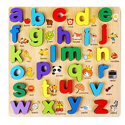 Wewoo Jeu d'éveil Puzzle Alphabet En Bois Jouets Éducatifs Conseil Cognitive Plaque