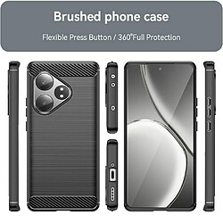 Htdmobiles Coque pour Realme GT 6 et GT 6T 5G - housse etui silicone gel carbone + film ecran - NOIR