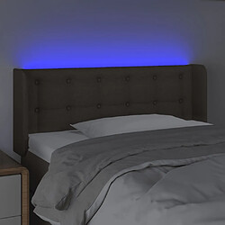 Avis Maison Chic Tête de lit scandinave à LED,meuble de chambre Taupe 83x16x78/88 cm Tissu -MN20902