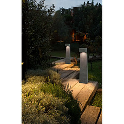 Leds C4 Borne de jardin Simenti Verre Gris 2 ampoules 70cm