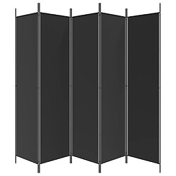 Avis vidaXL Cloison de séparation 5 panneaux Noir 250x200 cm Tissu