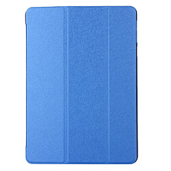 Etui en PU soie avec support tri-pliure bleu foncé pour votre Apple iPad 10.2 (2019)